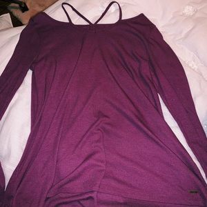 long sleeve purple shirt